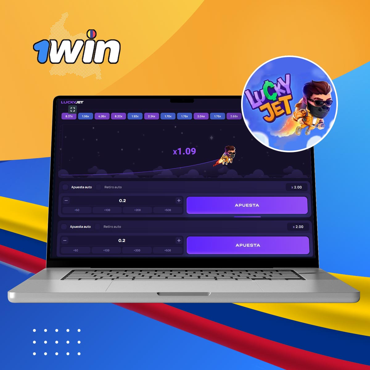 Cómo jugar a Lucky Jet en la aplicación móvil 1win